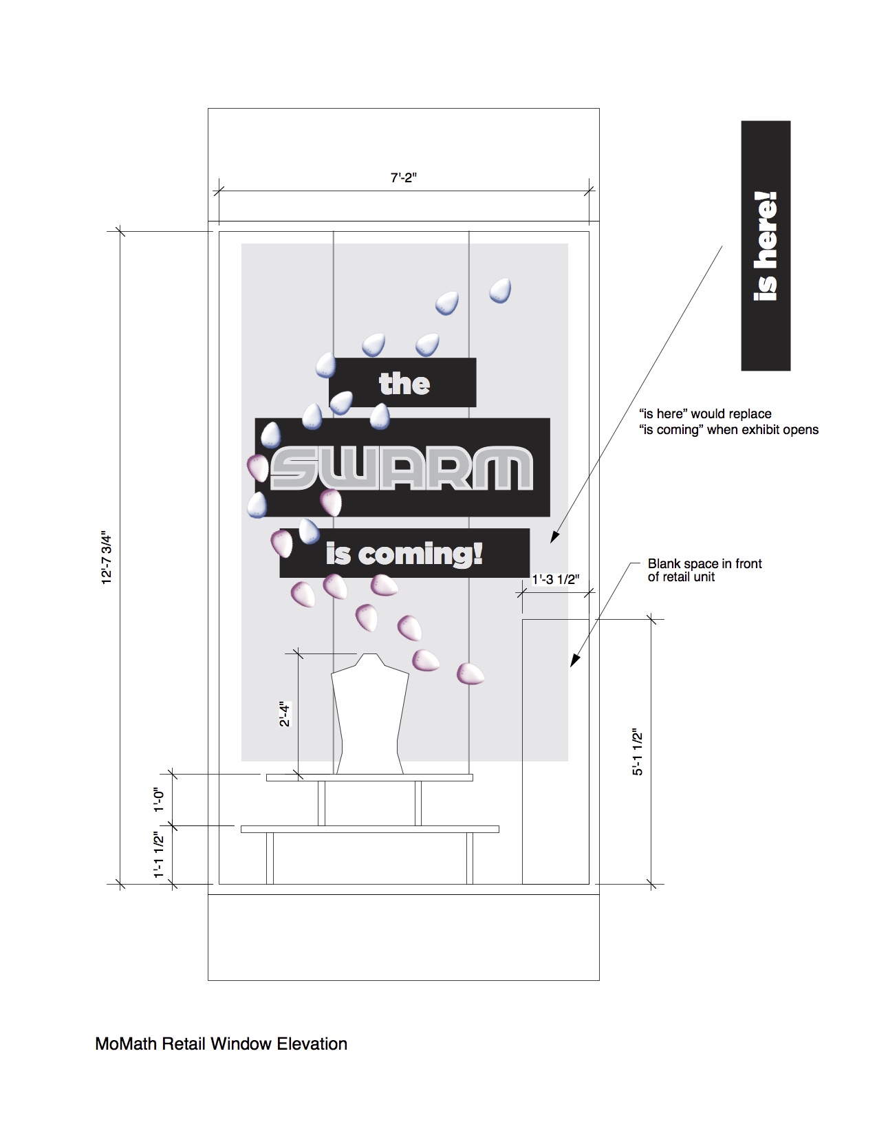 Robot Swarm Retail Window Elev