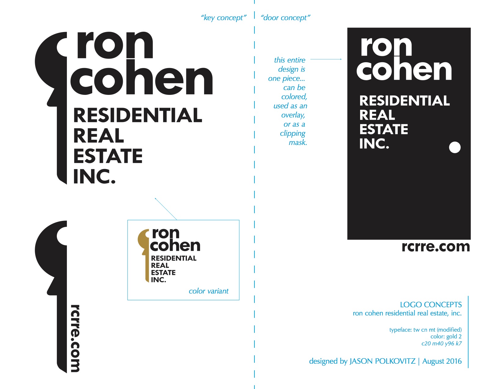 ron cohen real estate logo concepts